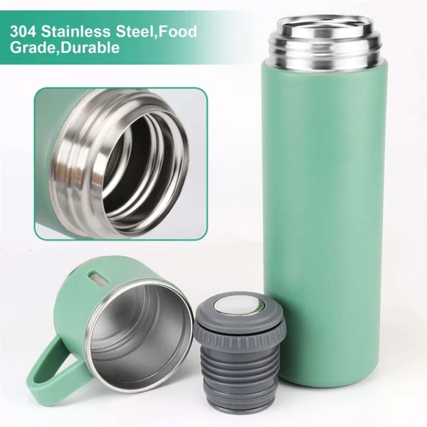 Outdoor Vacuum Set Thermos Hot Tomatodos Termosse With Cup Stainless Steel Bottle Three Lids - Image 4