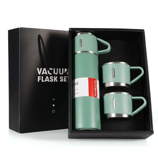 Outdoor Vacuum Set Thermos Hot Tomatodos Termosse With Cup Stainless Steel Bottle Three Lids - Image 2