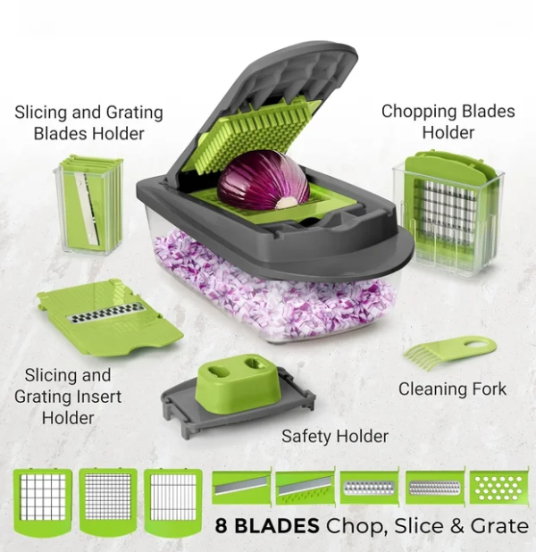 1 Hand Held Multifunctional Potato Onion Cutter Fruits Slicer Manual Vegetable Chopper Kitchen Gadgets - Image 4