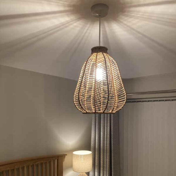 Exquisite and Durable Handwoven Seagrass Ceiling Lamp Shade Better Light For Home - Image 2