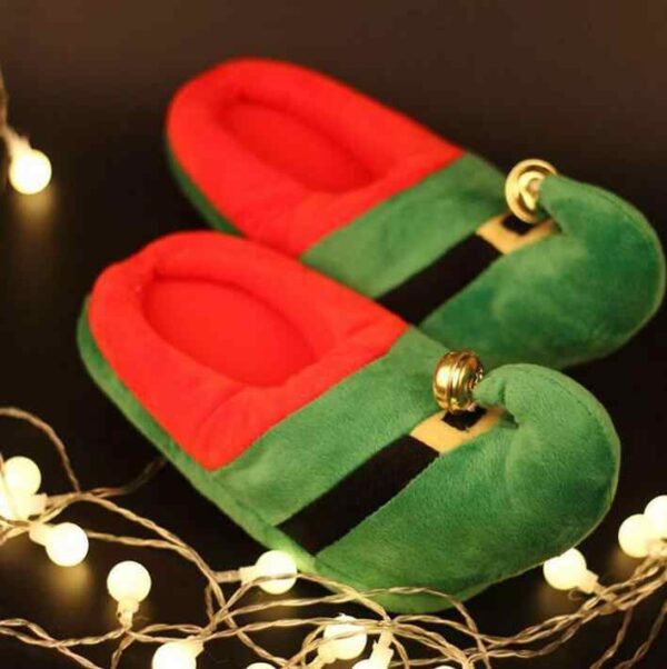 Home Slippers Christmas Gift Indoor Slippers Sled Winter Warm Shoes - Image 3